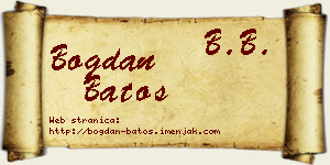 Bogdan Batos vizit kartica